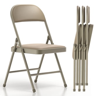 La Silla Española - Confezione 6 Sedie Pieghevoli In Alluminio E PVC Grigio - Imbottite, Multiuso, Per Interni/Esterni - 78x43,5x46 Cm