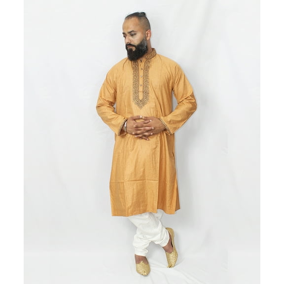 Nazon Brand -Men's Punjabi |Men's Regular Fit Panjabi | Beautiful Men's Wear | Men's Slim-Fit Panjabi | Traditional Party Wear |Cream Color
