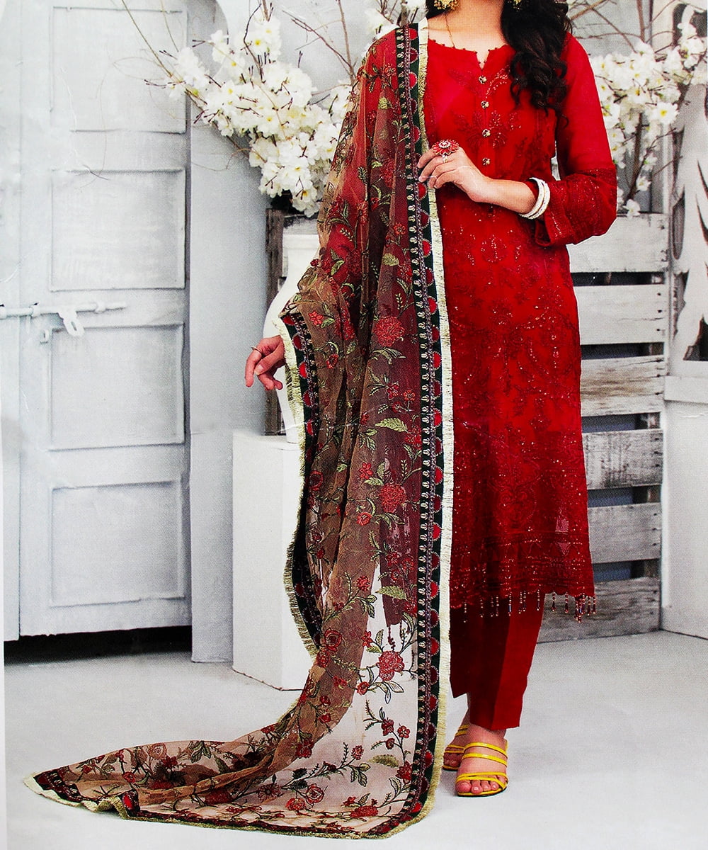 | Women's Party Dress 3 Pieces| Party Dress |Long dress|Women's Clothing|Red Color