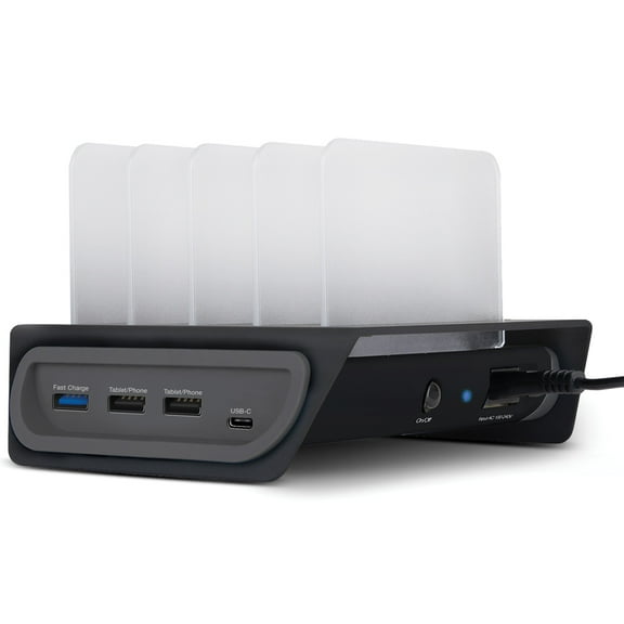 Naztech Adaptive Fast Charge Power Hub 4 Charging Station - Black