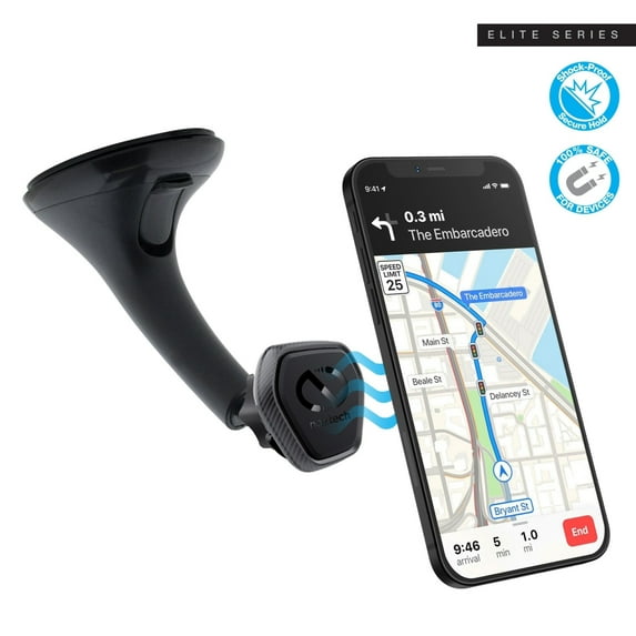 Naztech MagBuddy Elite Windshield Mount with Quick and Easy Installation (15478-HYP)