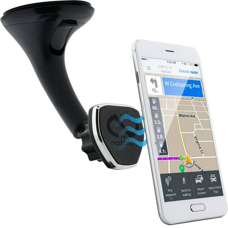Naztech - MagBuddy Windshield Magnetic Mount for Most Cell Phones - Black