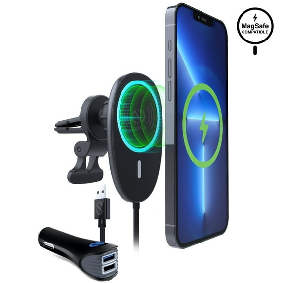 Naztech MagLock 15W Wireless Charging Vent Mount Black (15448-HYP)