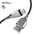 thumbnail image 1 of Naztech Titanium USB to USB-C Braided Cable 6ft, 1 of 6