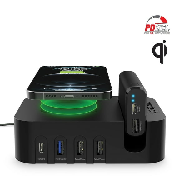 Naztech Ultimate Charging Station Pro to Charge 7 Devices Simultaneously (15511-HYP)
