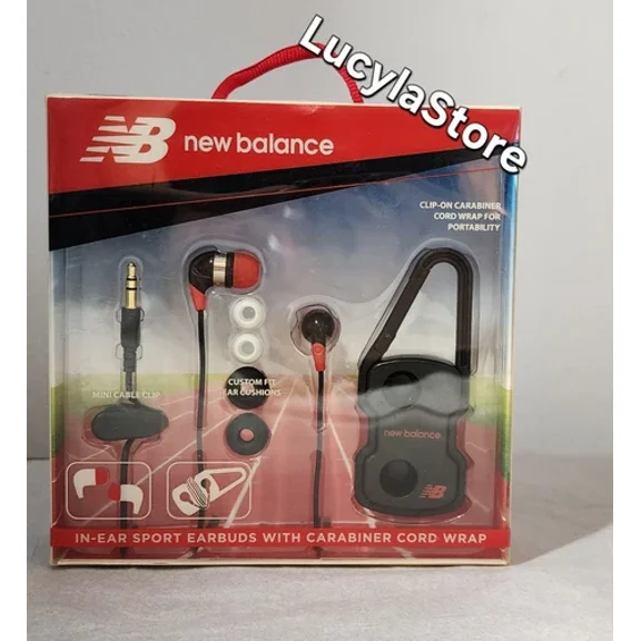 Nb 440 New Balance In - Ear Sport Earbuds With Carabiner Cord Wrap Portability