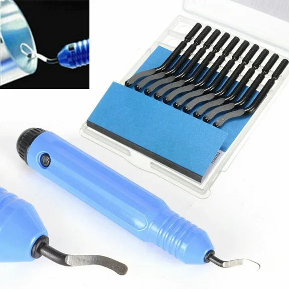 Nb1100 Burr Handle Hss With Bs1010 10 Pieces Blades Deburring Tool Set, Bin 219