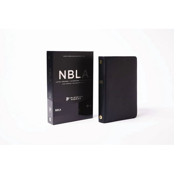 Nbla, Santa Biblia, Ultrafina, Colección Premier, Letra Grande, Piel de Cabra, Negro, (Hardcover)