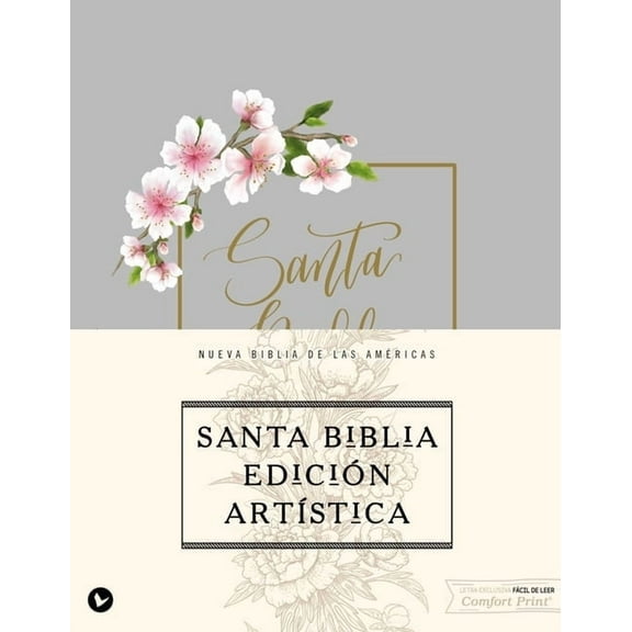 Nbla, Santa Biblia, Edicin Artstica, Tapa Dura/Tela, Arte Con Bordes Dorados, Palabras de Jess En Rojo, Comfort Print, (Hardcover)