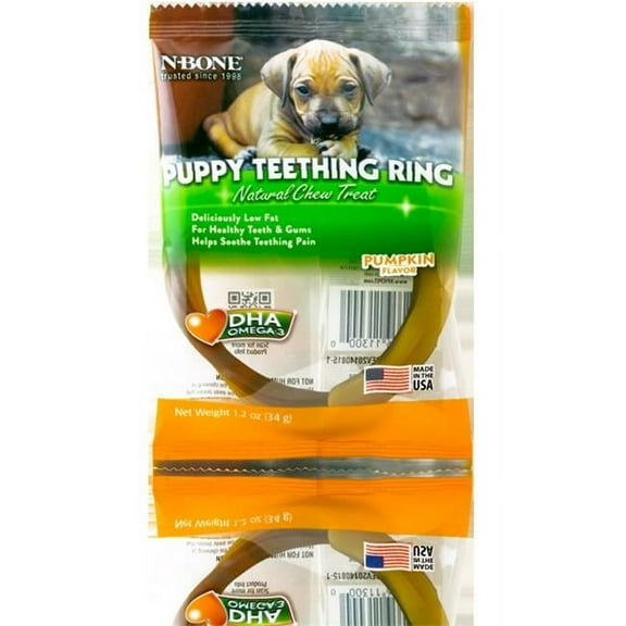 Nbone 113017 Puppy Teething Rings In Pumpkin, Pack - 6