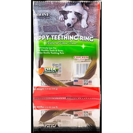 Nbone 113055 Puppy Teething Rings In Chicken- Pack - 3