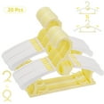 thumbnail image 1 of Nbpower Baby Hangers 20 Pack, 11"-14" Extendable Kids Hangers, Non-Slip Baby Hangers for Closet, Plastic Kid Hangers with Windproof Buckle, Baby Clothes Hangers for Pants Shirts Outfit Onesie, Yellow, 1 of 7