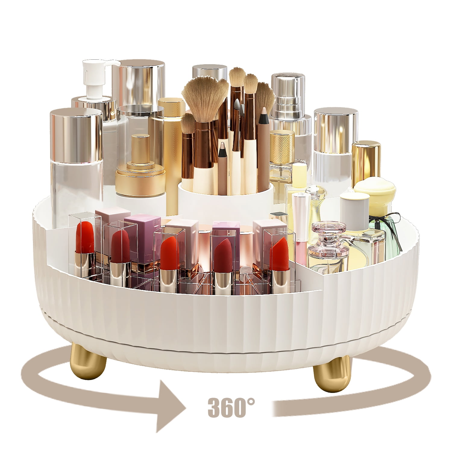 Nbpower Makeup Perfume Organizer for Dresser, 360 Rotating Makeup