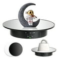 thumbnail image 1 of Nbpower Mirror Motorized Rotating Display Stand, 7.9inch/18LB Max Load, 360 Degree Rotating Turntable Stand with Black & White Background Boards, for Photography, Jewelry, 3D Models Display (Black), 1 of 8
