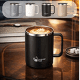 thumbnail image 1 of Nbyglhh 20oz Insulated Stainless Steel Coffee Mug with Handle Slider Lid, Vacuum Travel Tumbler for Home Office Camping, White, 1 of 5