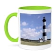 thumbnail image 1 of 3dRose, NC, Bodie Island Lighthouse Keepers Quarters - US34 LSE0014 - Lynn Seldon, 15oz Two-Tone Green Mug, 1 of 7