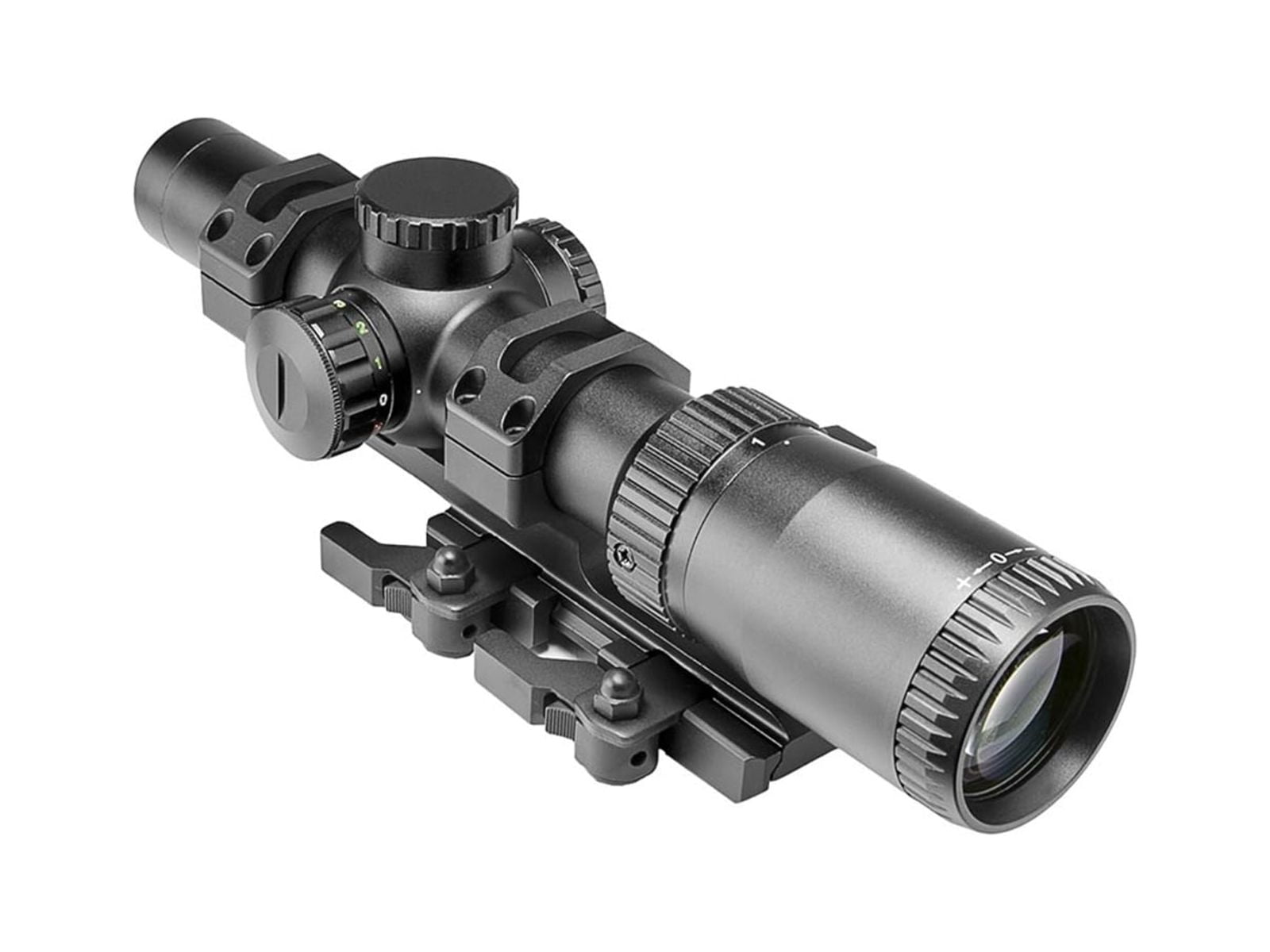 NcSTAR STR Series Full-Size Scope Rifle Scope, 1-6x24mm, 30mm Tube, Green/Red Il