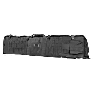 K-Cliffs Unisex Adult Heavy Duty Double Shoulder Rifle Storage Case,  Lockable Gun Soft Sided Case Dual Padded Shoulder Backpack Straps 4 Large  Pouches Front Pockets, Black 
