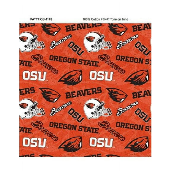 Ncaa-Oregon State Os-1178 Tone On Tone 100% Quilting Cotton, By The Yard