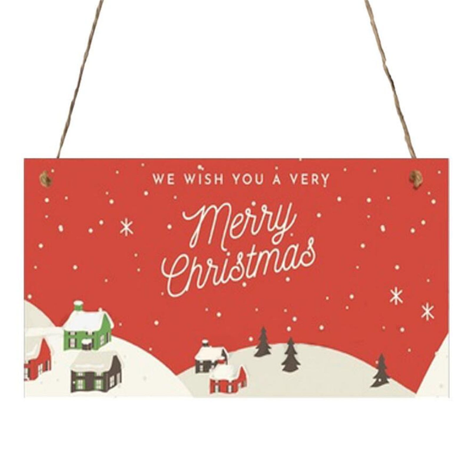 Ncandy 1X Christmas Ornament Christmas Pendant Wooden Shaped