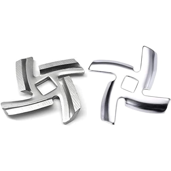 Ncheli Knife Meat Grinder Blade, Stainless Steel, Size 5, 2 Pack