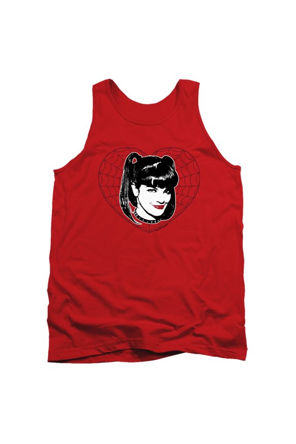Ncis Abby Heart Adult Tank Top Red