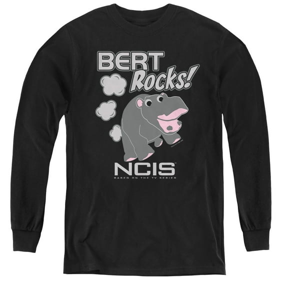 Ncis Bert Rocks Youth Long Sleeve T-Shirt Black