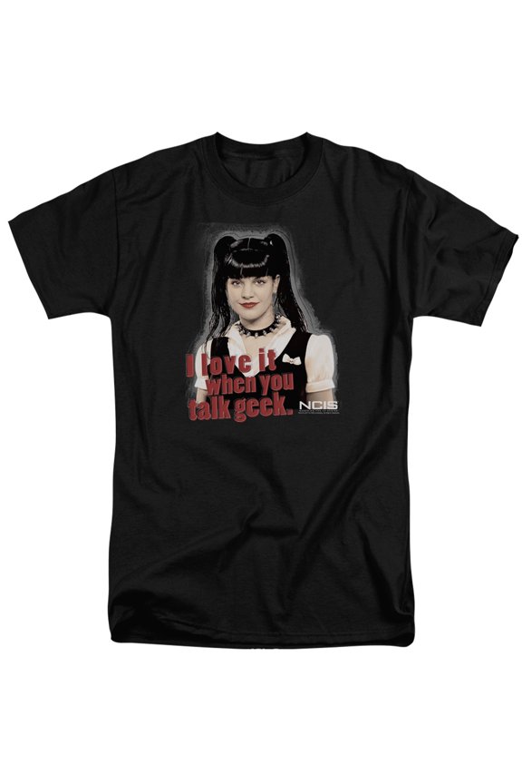 Ncis Geek Talk Adult Tall T-Shirt Black