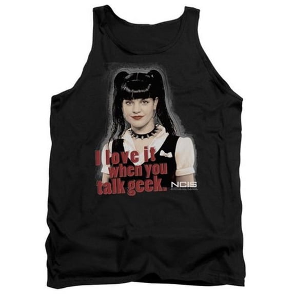 Ncis-Geek Talk - Adult Tank Top - Black- Large