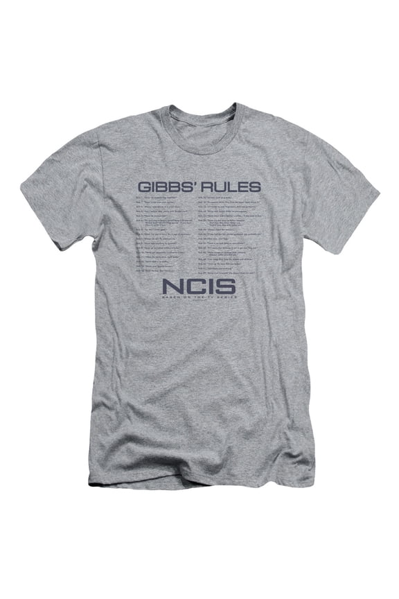 Ncis Gibbs Rules Adult 30/1 T-Shirt Athletic Heather