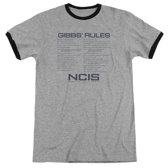 Ncis Gibbs Rules Adult Ringer Heather Black