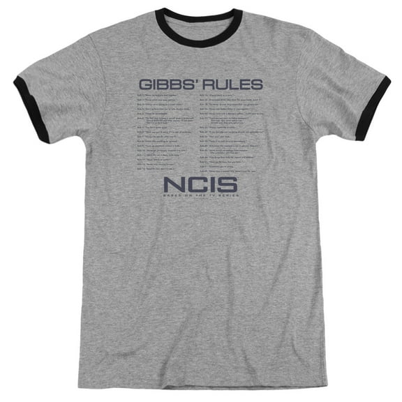 Ncis Gibbs Rules Adult Ringer Heather Black