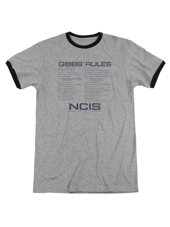 Ncis Gibbs Rules Adult Ringer Heather Black