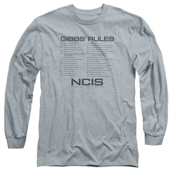 Ncis - Gibbs Rules - Long Sleeve Shirt - Medium