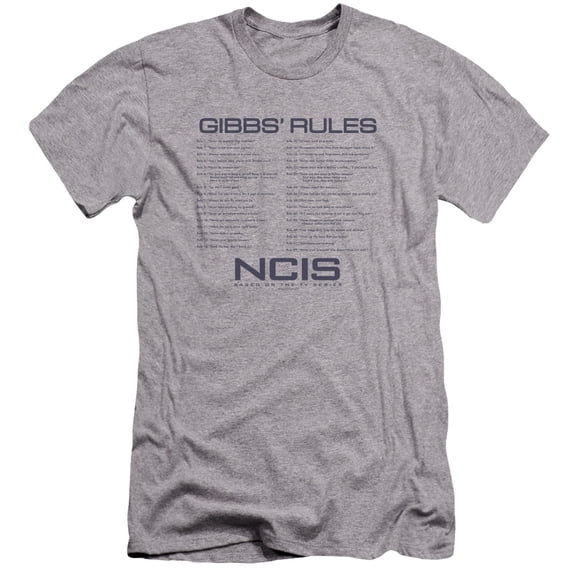 Ncis - Gibbs Rules - Premium Slim Fit Short Sleeve Shirt - X-Large