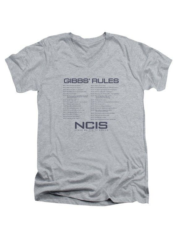 Ncis - Gibbs Rules - Slim Fit V Neck Shirt - Medium
