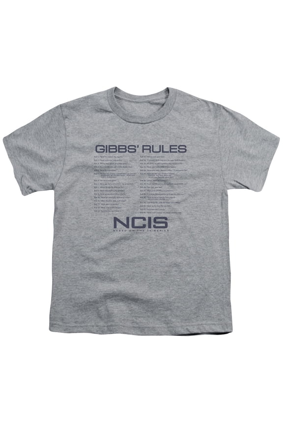 Ncis Gibbs Rules Youth 18/1 T-Shirt Athletic Heather