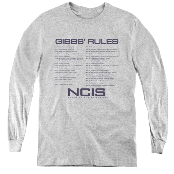Ncis - Gibbs Rules - Youth Long Sleeve Shirt - Large