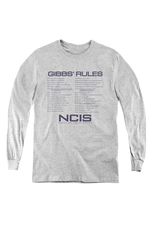 Ncis - Gibbs Rules - Youth Long Sleeve Shirt - Large