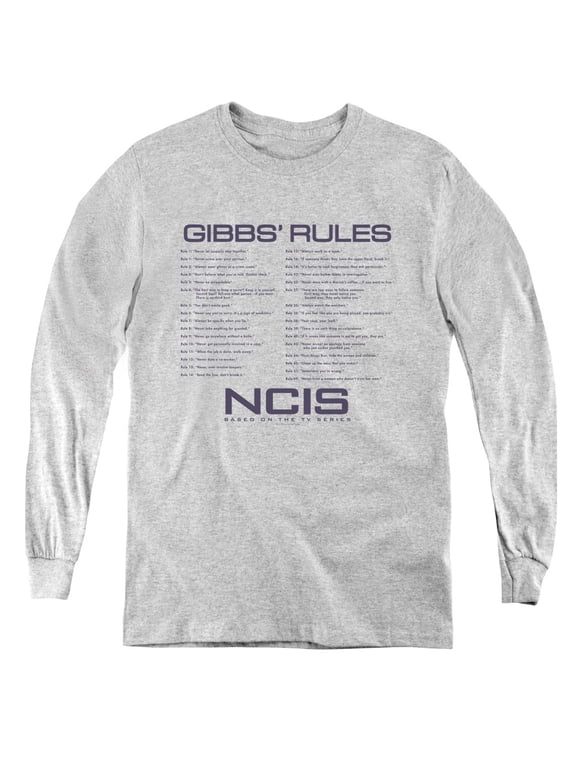 Ncis - Gibbs Rules - Youth Long Sleeve Shirt - X-Large