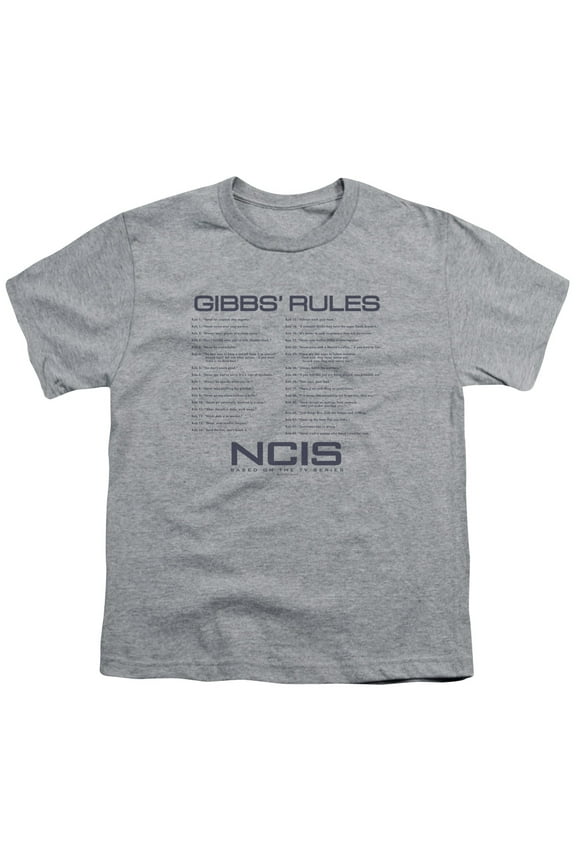 Ncis - Gibbs Rules - Youth Short Sleeve Shirt - X-Large