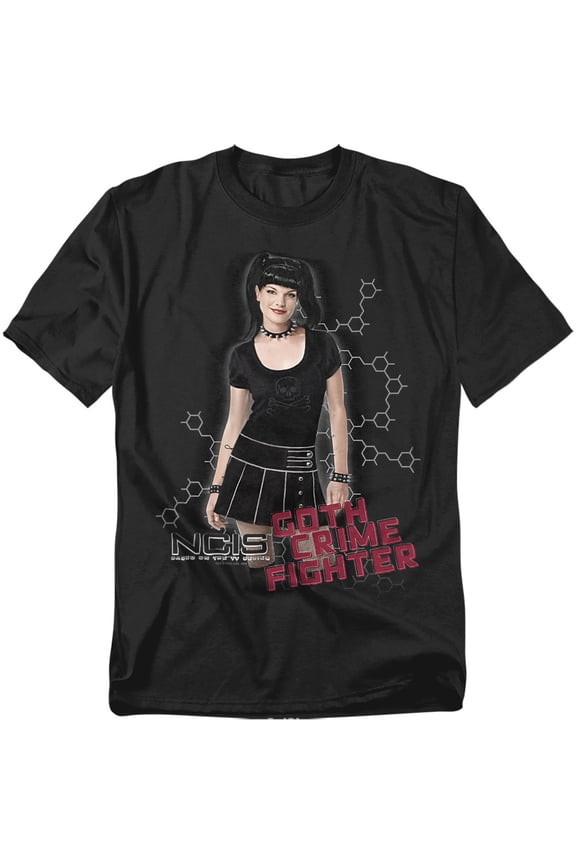 Men's Goth Crime Fighter T-shirt Medium Black