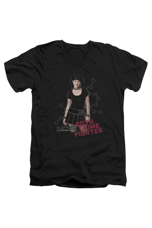 Ncis - Goth Crime Fighter - Slim Fit V Neck Shirt - Large