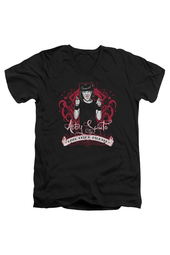 Ncis - Goth Crime Fighter - Slim Fit V Neck Shirt - Small