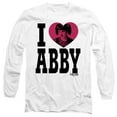 thumbnail image 1 of Ncis I Heart Abby Long Sleeve Adult 18/1 T-Shirt White, 1 of 1