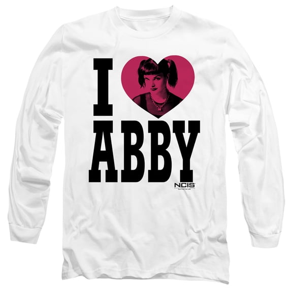 Ncis I Heart Abby Long Sleeve Adult 18/1 T-Shirt White