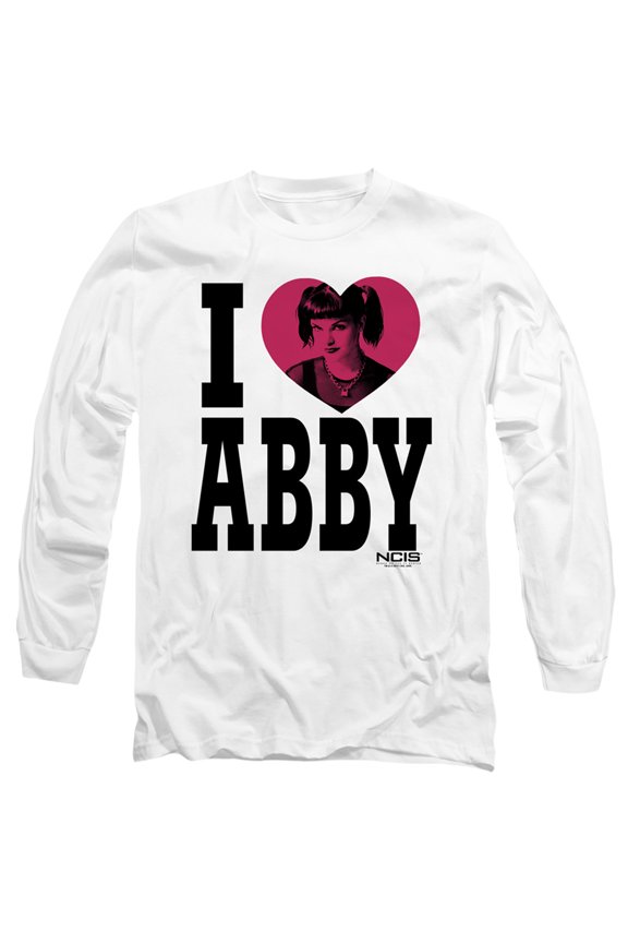 Ncis I Heart Abby Long Sleeve Adult 18/1 T-Shirt White