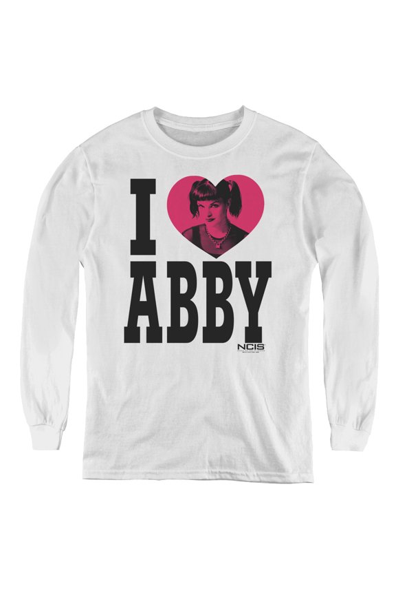 Ncis I Heart Abby Youth Long Sleeve T-Shirt White