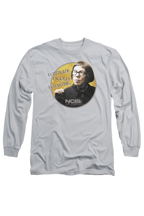 Ncis:La Hetty Long Sleeve Adult 18/1 T-Shirt Silver