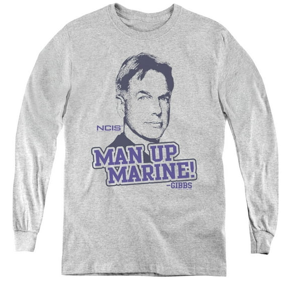 Ncis Man Up Youth Long Sleeve T-Shirt Athletic Heather